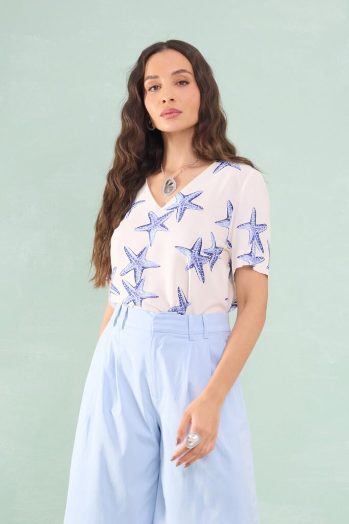 Blusa Decote V Viscose