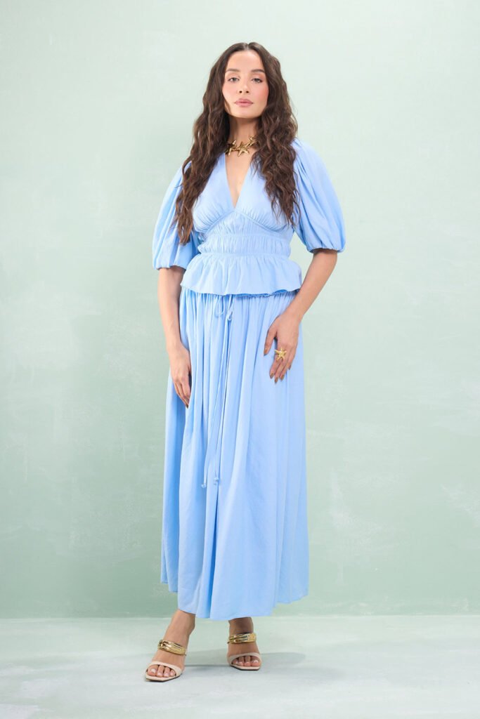 Saia Midi Lastex Viscocrepe