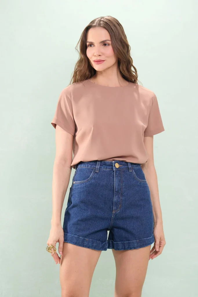 Bermuda Jeans Barra Italiana