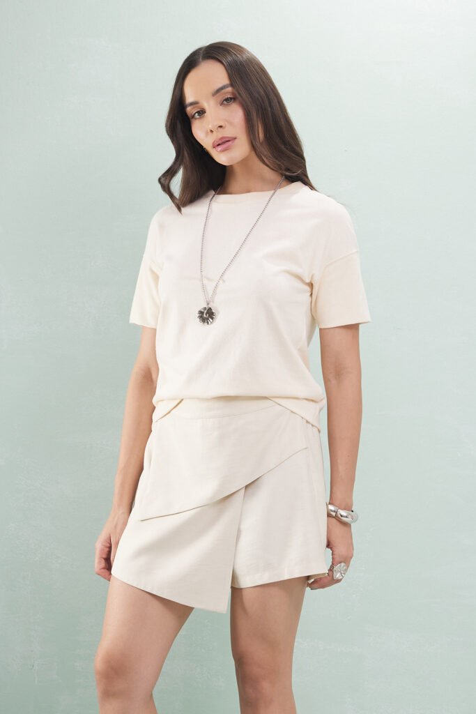 Blusa Tee Manga Dupla Meia Malha