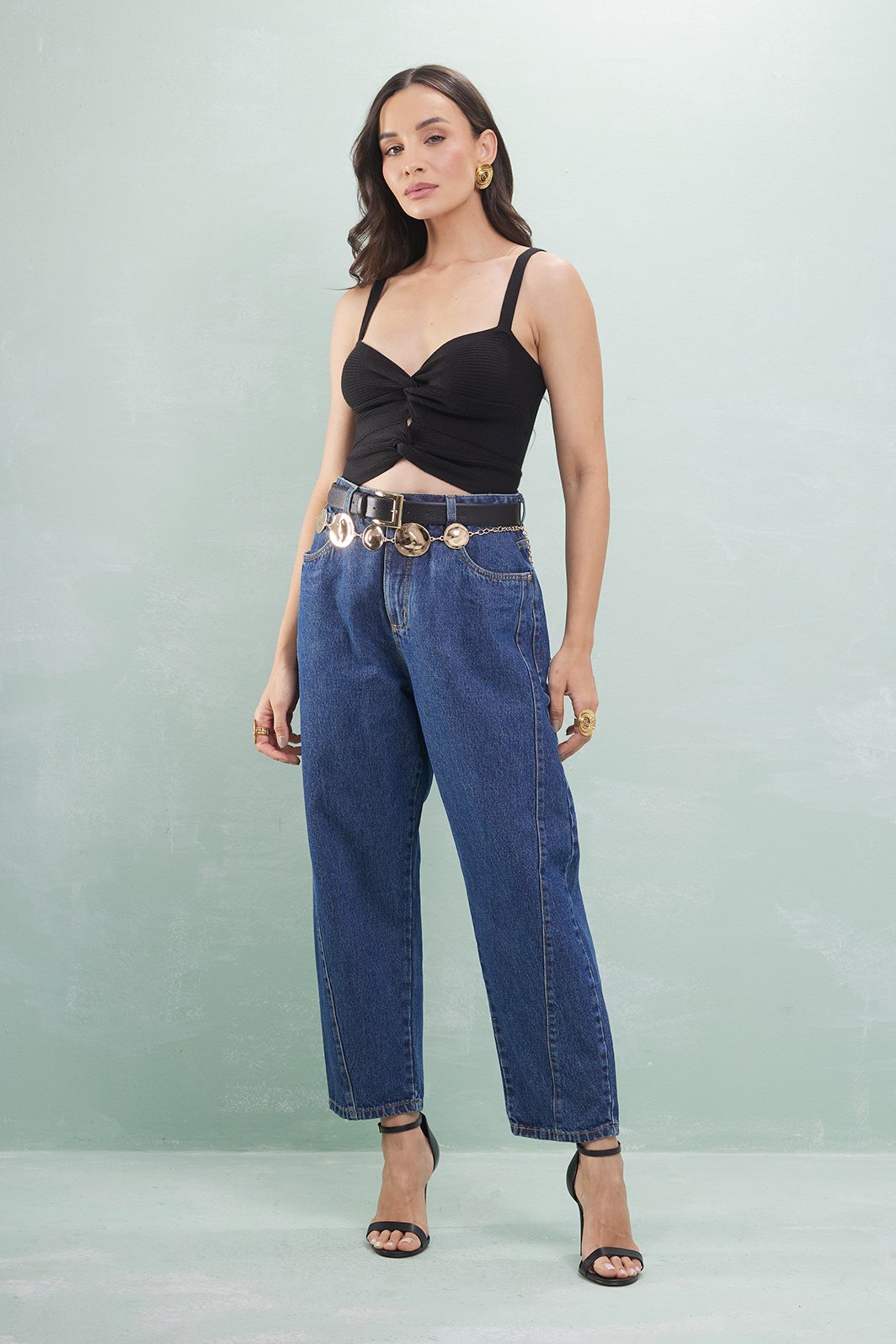 Blusa Cropped Com Torção Tricot