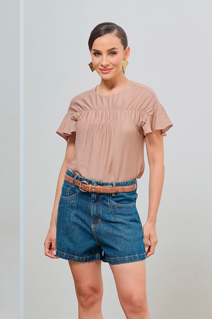 Short Jeans Com Pence Five Pockets